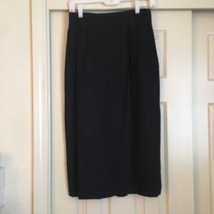 Vintage Michelle Stuart Black Midi Skirt Size 6